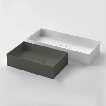 Falper Quattro.Zero Раковина 50x31x10 см, без отв., накладная, цвет: грязь