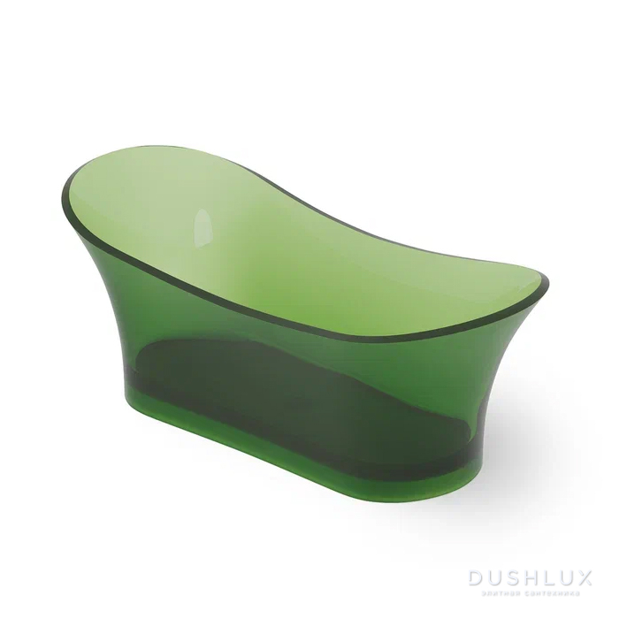 Фото Dea Design Elegant Ванна 175x75x68см., отдельностоящая, Glasstech, прозрачная смола, цвет: Emerald R3