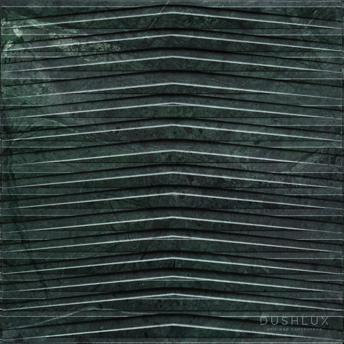 Фото Lithos Design Linear Натуральный камень 60x60x2см, настенный, материал: мрамор verde imperiale/eco