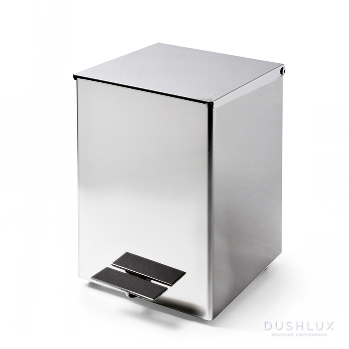Фото 3SC Metal Quadra Ведро 5 л. 18x22xh26 см, с педалью, с крышкой и механизмом softclose, цвет: хром