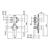 Fantini Внутренняя часть смесителя для душа, переключатель на 3 источника, с Eco System, 1/2"