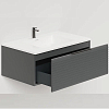 Salini Touch Тумба 80x50x32см., подвесная, с раковиной, 1 ящик, гор. фрез., цвет: Anthracite