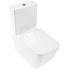 Villeroy&Boch Venticello Унитаз-компакт с открытым смывным краем, моноблок, 37.5х70см, с антигрязевым покрытием CeramicPlus, цвет: белый
