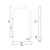 CEA Design FREE IDEAS Излив для кухни 23.5см., поворотный, цвет: нержавеющая сталь