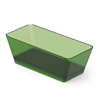 Dea Design Modern Ванна 170x78x58см., отдельностоящая, Glasstech, прозрачная смола, цвет: Emerald R3