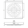 Carlo Frattini Spillo Steel Верхний душ 300x300 мм., квадратный, цвет: INOX