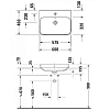 Duravit Happy D.2 Plus Раковина 60х46 см, без отв., накладная, с креплением, цвет: белый