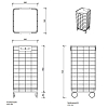 Decor Walther WR 1 Корзина для белья 35x35x75см, цвет: хром/антрацит