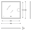 Kerama Marazzi Tecno Зеркало 90х80см., c LED подсветкой, с макро линзой, с функцией антизапотевание