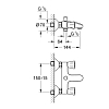 Grohe Costa L Смеситель для ванны, настенный, цвет: хром