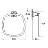Grohe Grandera, Кольцо для полотенца 17.9см, подвесной, цвет: хром/золото