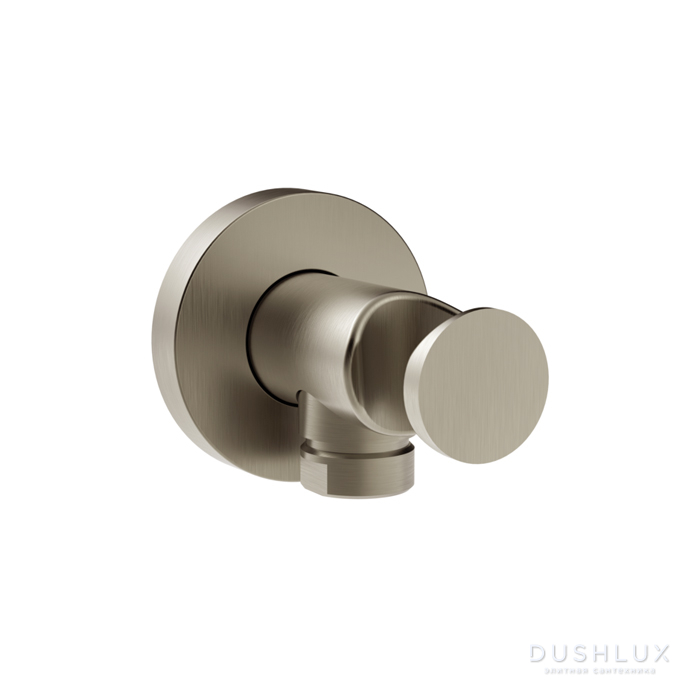 Фото Gessi Emporio shower Держатель для душевой лейки с выводом воды, цвет: Finox Brushed Nickel