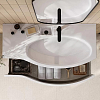 Kerama Marazzi Riva Раковина 100.7х48х15см., накладная, мебельная, с крепежом, левая, 1 отв., с переливом, цвет: белый глянцевый