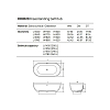 Dea Design Shadow Ванна 178x88x52см., отдельностоящая, Solid Surface, цвет: Black №16