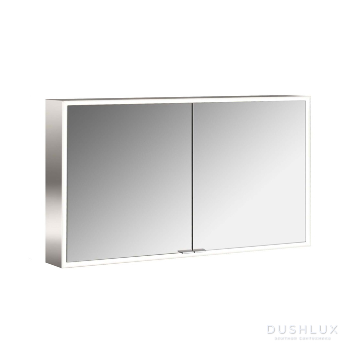 Фото Emco Prime Зеркальный шкаф 120см., с подсветкой LED Facelift навесная модель, 2-дверки, IP 20 задняя панель цвет белый