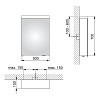 Keuco Royal Reflex.2 Зеркальный шкаф 70x50см., Dx, подвесной, LED подсветка, цвет: алюминий серебристый анодированный
