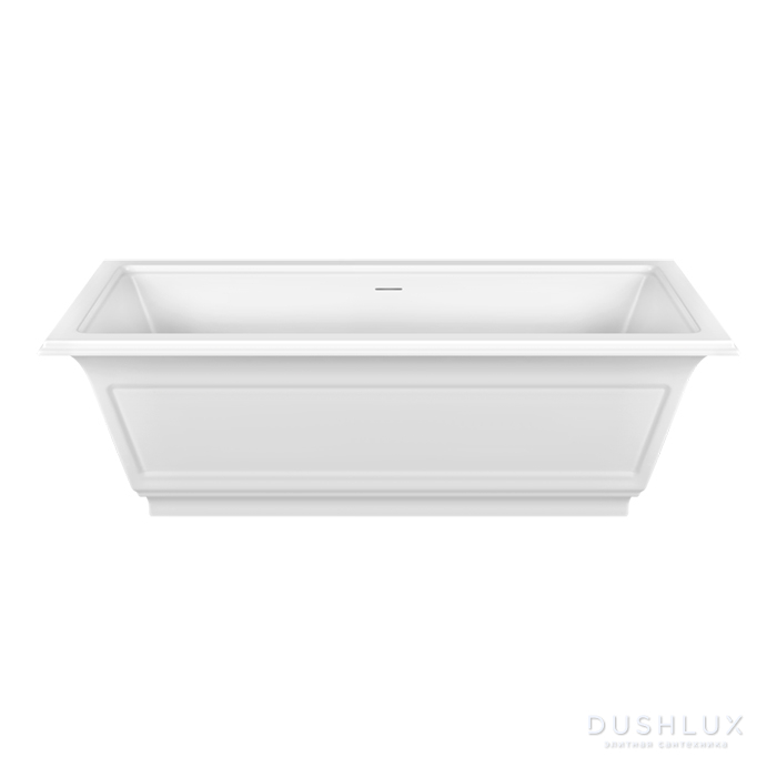 Фото Gessi Eleganza Ванна 180х85х55см., со сливом-переливом, цвет: матовый белый