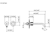 Dornbracht Meta meta pure Смеситель для раковины, излив: 25см, встраиваемый, цвет: платина матовая