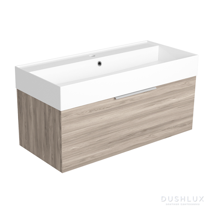 Фото Simas Agile Тумба подвесная 100x46xh40 см, для раковины AG101., 1 ящик, ручка матовый хром, цвет: LAVA