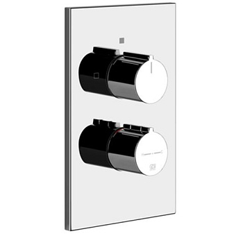 Gessi Emporio Via manzoni Смеситель для душа, встраиваемый, термостатический, на 2 позиции, цвет: хром