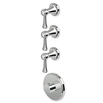 Zucchetti Agora Classic Встроенный смеситель термостатический, 1/2”, с 3 запорными клапанами, цвет: хром