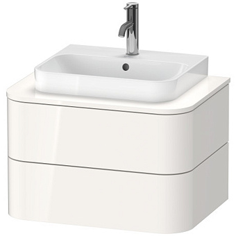 Duravit Happy D.2 Plus Тумба подвесная 65x55х40.8см с раковиной, с 2 выдв ящик, цвет: белый глянцевый
