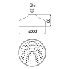 Nobili Shower Верхний душ, ø20см., цвет: бронза