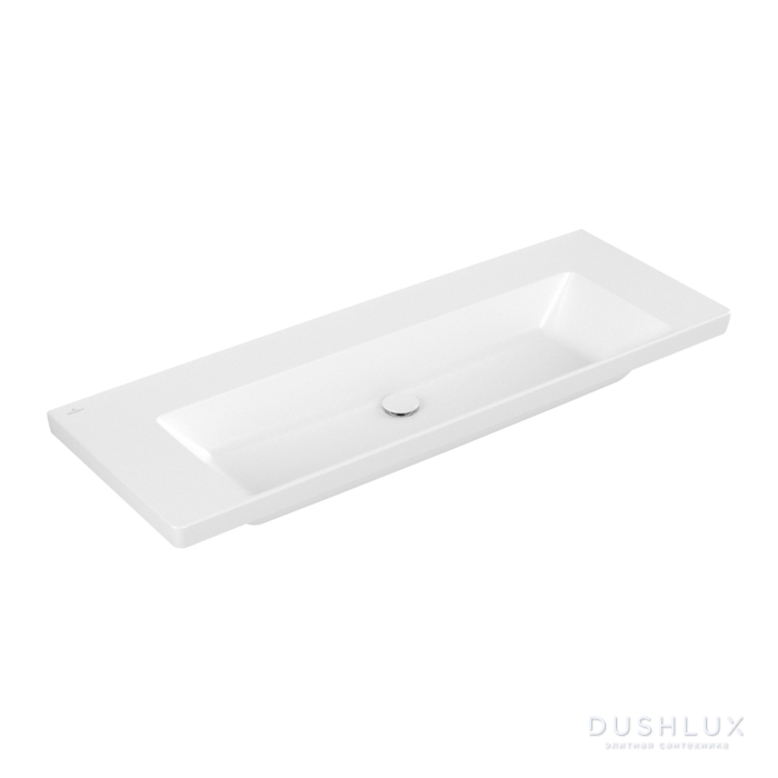 Фото Villeroy&Boch Subway 3.0 Раковина 130х47х17см., без отв., подвесная, CeramicPlus, без перелива, цвет: белый камень