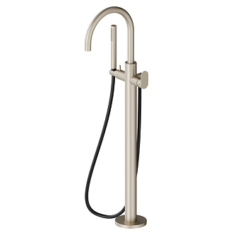 Newform Linfa II Смеситель для ванны, напольный, с ручным душем, цвет: gold satin