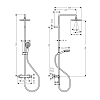 Hansgrohe Vernis Blend Душевая стойка с верхним душем 200 1jet с термостатом, цвет: хром