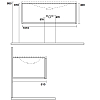 TW Shape Комплект мебели 102х52см., подвесной, с раковиной, 1 выдвиж. ящиком, механизмом push-to-open, цвет: серый матовый