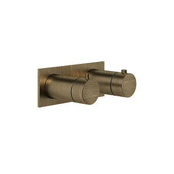 Gessi Ingranaggio Смеситель для душа, встраиваемый, термостатический, цвет: Antique Brass