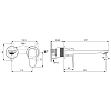 Ideal Standard Cerafine O Смеситель для раковины, встраиваемый, излив: 22.4см., цвет: хром