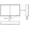 EMCO Prime2 Зеркальный шкаф 120x70см., с подсветкой, встраиваемый, 2 двери, 2 полки, розетка, цвет: белый