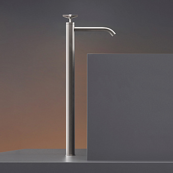 CEA Design CROSS Смеситель для раковины, высокий, 1 отв., прогрессивный, цвет: нержавеющая сталь