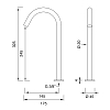 CEA Design FREE IDEAS Излив для раковины 32.6см., поворотный, цвет: нержавеющая сталь