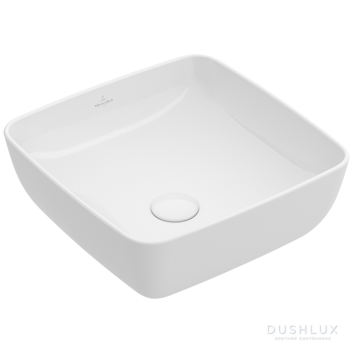Фото Villeroy&Boch Artis Раковина 41х41 см, без отв., без перелива, с антигрязевым покрытием CeramicPlus, цвет: белый