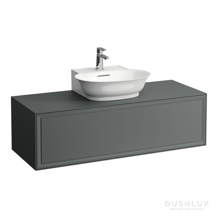 Фото Laufen New Classic Тумба с раковиной, 117.5x45.5x34.5см, подвесной, 1 ящик, цвет: серый