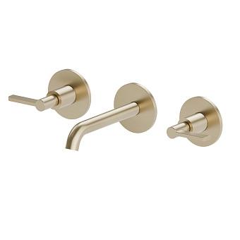 Newform Blink Chic Смеситель для раковины, встраиваемый, цвет: PVD brushed pale gold