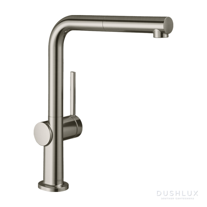 Фото Hansgrohe Talis M54 Смеситель для кухни, на 1 отв, однорычажный, поворотный излив 215мм с вытяжным душем, 1jet, h265мм, цвет: хром