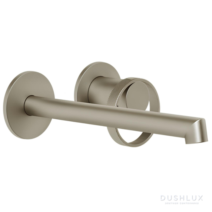 Фото Gessi Anello Смеситель для раковины, настенный, цвет: Finox Brushed Nickel