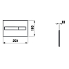 Laufen Installation System AW3 AW1 Смывная клавиша, 250x10x160 мм, двойной смыв, цвет: белый