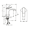 Hansgrohe Vivenis 75022670 Смеситель для раковины, 1 отв., без донного клапана, цвет: черный матовый