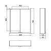 EMCO Prime Зеркальный шкаф 60x70см., с подсветкой, навесной, 2 двери, 2 полки, розетка, цвет: белый