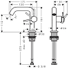 Hansgrohe Tecturis S Смеситель для раковины, 1 отв., с донным клапаном, цвет: хром