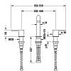 Duravit C.1 Смеситель для раковины, 3 отв., с донным клапаном, излив 140мм, цвет: хром