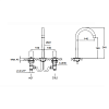 Maier Cylinder Смеситель для раковины, на 3 отв., с донным клапаном, цвет: хром