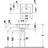 Duravit Me by Starck Раковина накладная 53x43см, с переливом, без отв., WonderGliss, цвет: белый