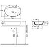 Azzurra Elegance Circle раковина накладная 60x42см., без отв., цвет: белый матовый