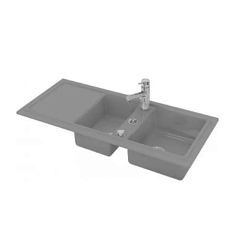 Duravit Cassia Мойка кухонная 116x51 см, 1 отв., встраиваемая, цвет: антрацит матовый